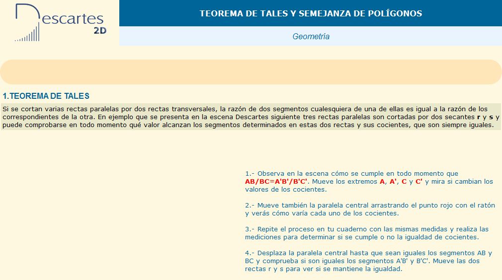 Teorema de Tales | Recurso educativo 37410