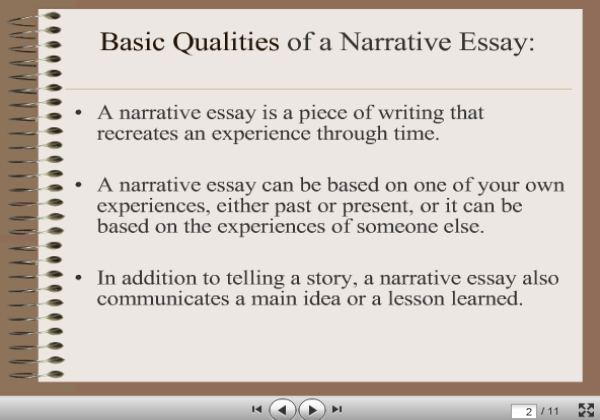 A narrative essay | Recurso educativo 37732