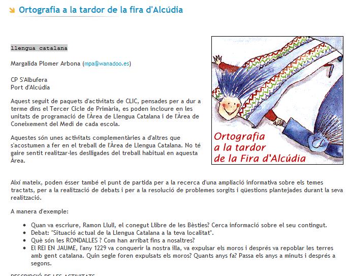 Ortografia a la tardor de la fira d'Alcúdia | Recurso educativo 38523