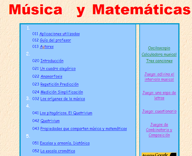 Música y Matemáticas | Recurso educativo 42239