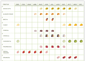 Tabla informativa de frutas de temporada | Recurso educativo 628532