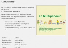 La multiplicació | Recurso educativo 771966
