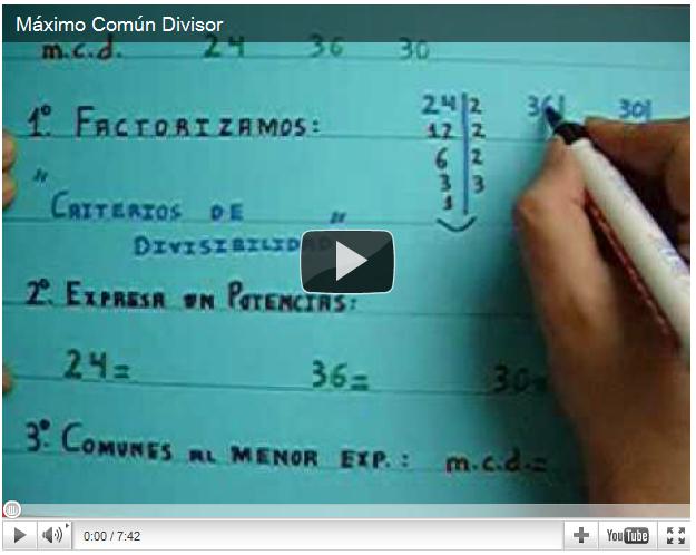 Máximo Común Divisor | Recurso educativo 35971