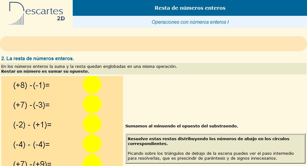 Resta de números enteros | Recurso educativo 36629