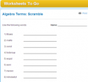 Algebra terms: Scramble | Recurso educativo 69044