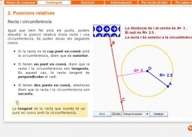 Posicions relatives de rectes i circumferències | Recurso educativo 738864